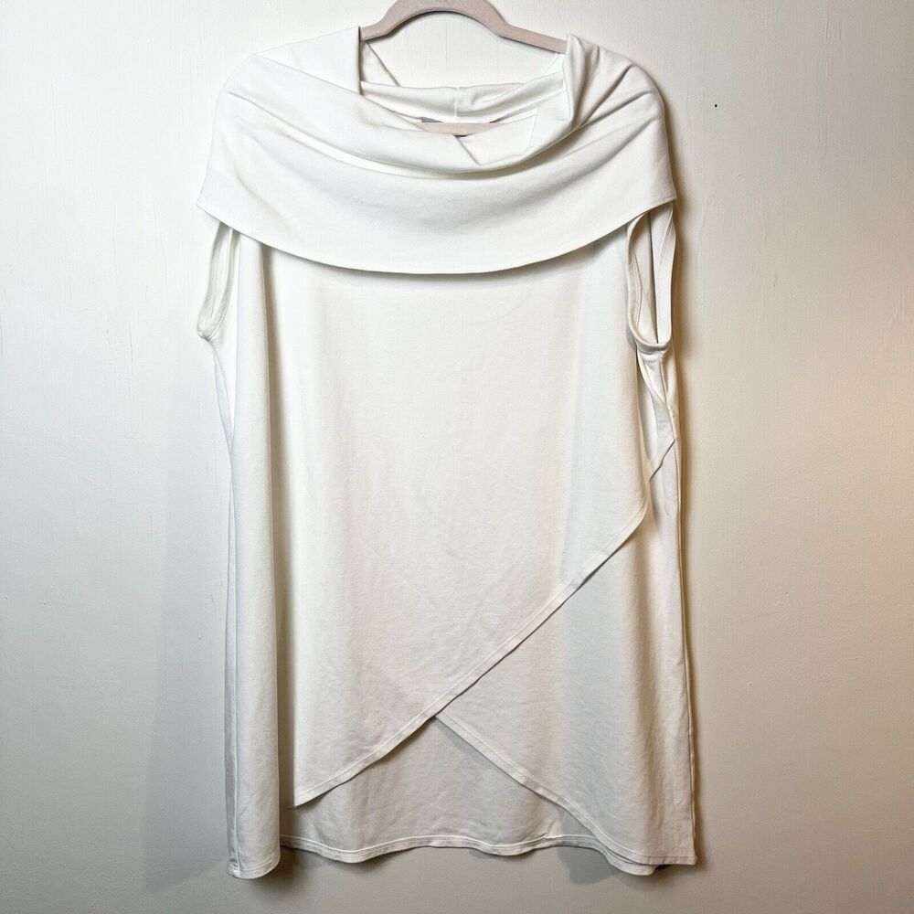 bryn Walker White Draped Blouse